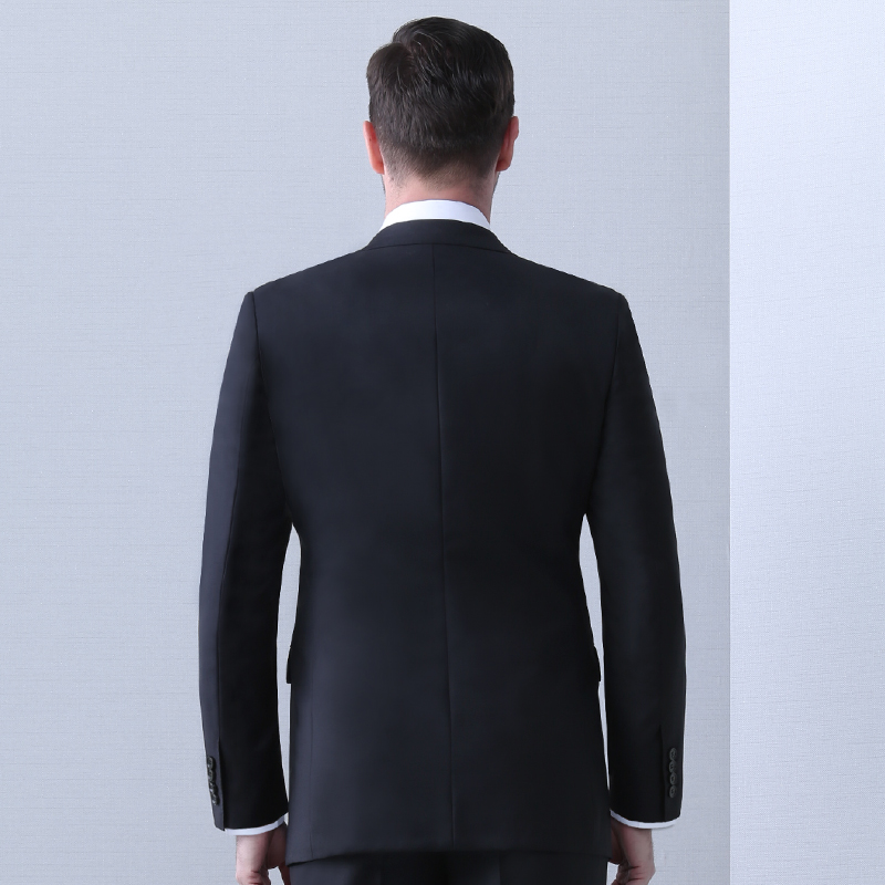 培罗蒙（BAROMON）【96.1%羊毛】西服套装男商务西装男整套男士商务轻正装新郎结婚 藏青 170A (裤子尺码请备注或留言)