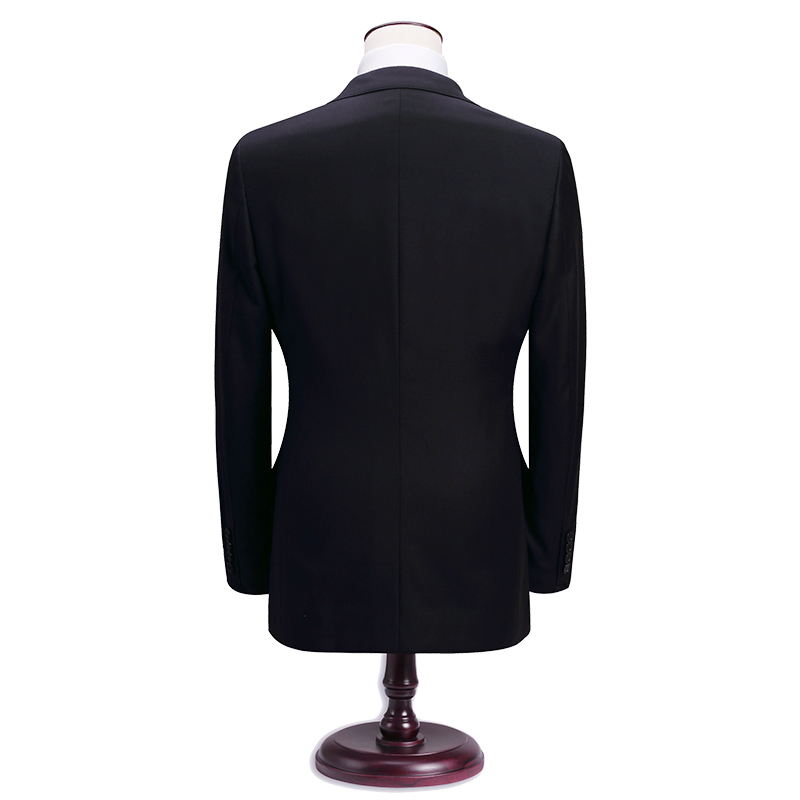 培罗蒙（BAROMON）【96.1%羊毛】西服套装男商务西装男整套男士商务轻正装新郎结婚 藏青 170A (裤子尺码请备注或留言)