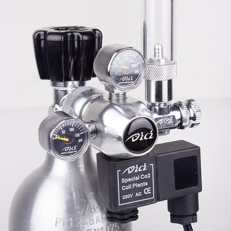 迪茨co2减压阀电磁双表草缸二氧化碳建设钢瓶大双表小单表电磁阀单表02 02 虎窝购