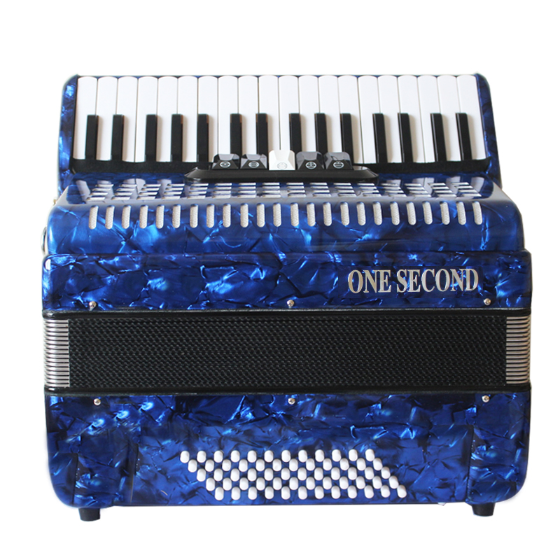 一秒（ONESECOND）德国音簧手风琴成人儿童免费教学60/96/120贝斯 蓝色60贝斯+琴包+背带+谱架+教程