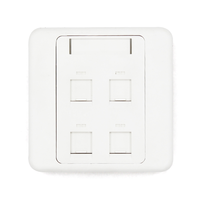 泛达(panduit) 平口网络面板 网线插座面板 4口面板不含模块 4孔86式