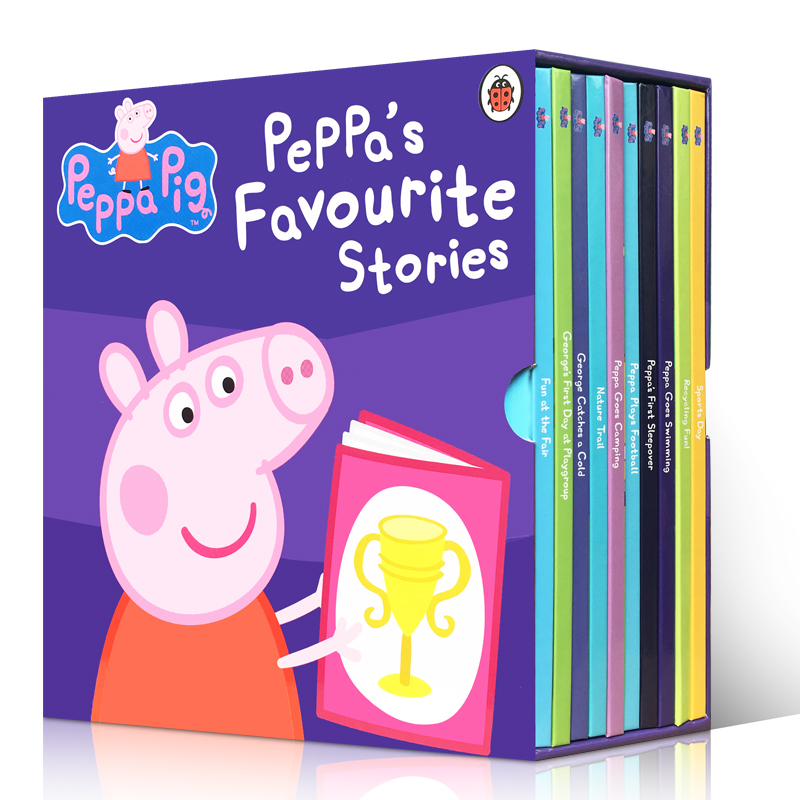英文原版Peppa Pig Favourite Stories小猪佩奇佩佩猪10本绘本早教英语故事书送音频