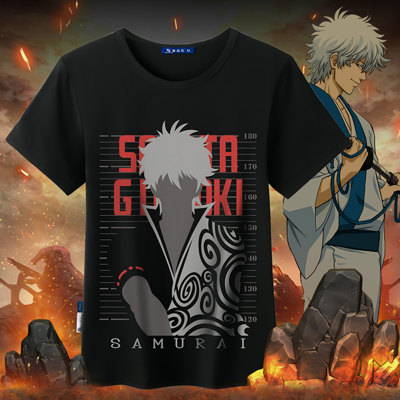 幸运石银魂周边短袖官方坂田银时定春万事屋真选组衣服短t恤 二次元
