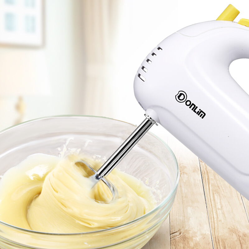 东菱（Donlim）打蛋器 电动 家用迷你打奶油机搅拌器烘焙手持大功率搅蛋打蛋机料理机 白黄款