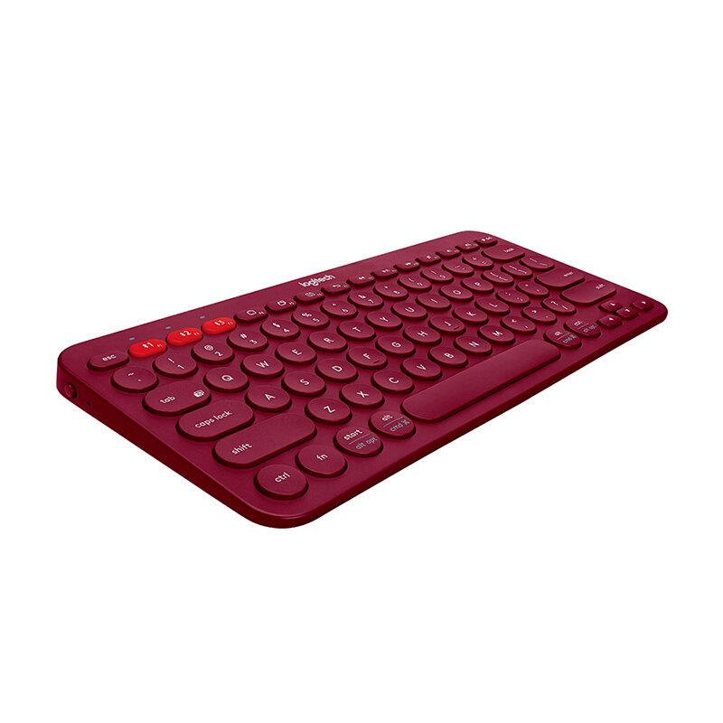 罗技（Logitech）键盘K380无线蓝牙键盘 办公键盘 女性 便携 超薄键盘 笔记本键盘 K380红色