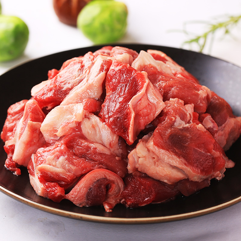 科尔沁国产原切筋头巴脑500g/袋肉筋半筋半肉冷冻谷饲清真牛肉生鲜