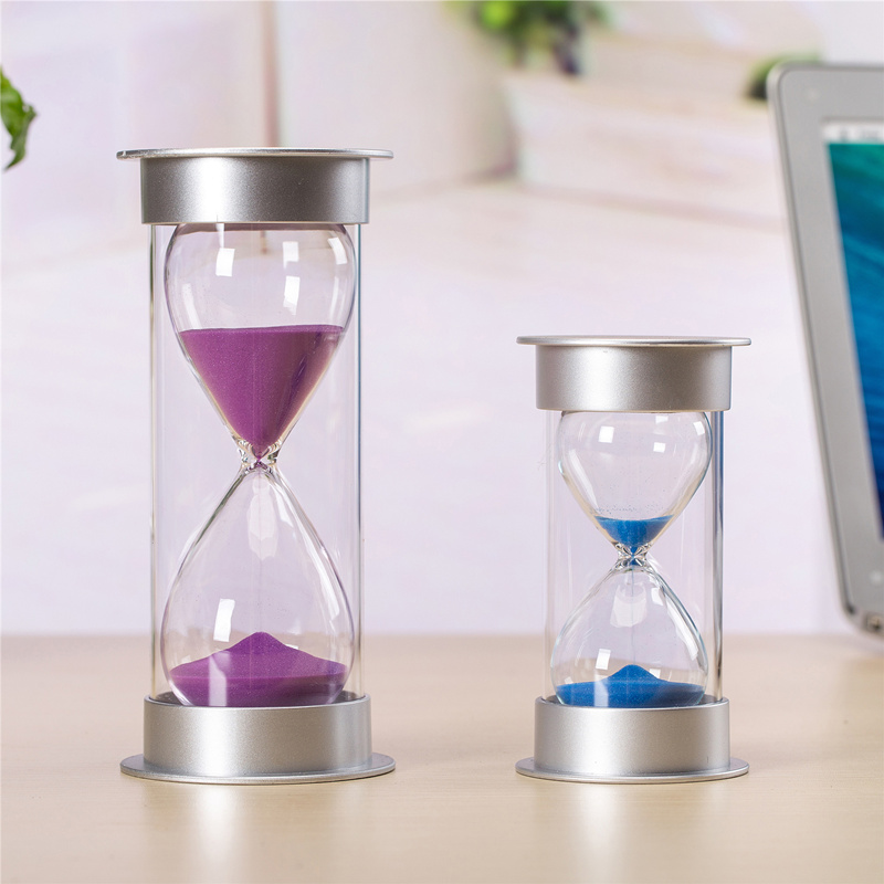 万梭沙漏计时器送学生防摔时间5\10\15\30\45\60分钟创意摆件生日礼物 45分钟 蓝沙