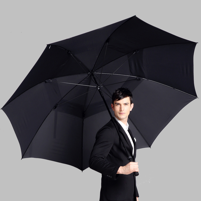 超大酒店迎宾雨伞长柄三人防风自动男双层印字刷花车载礼品广告伞 伞