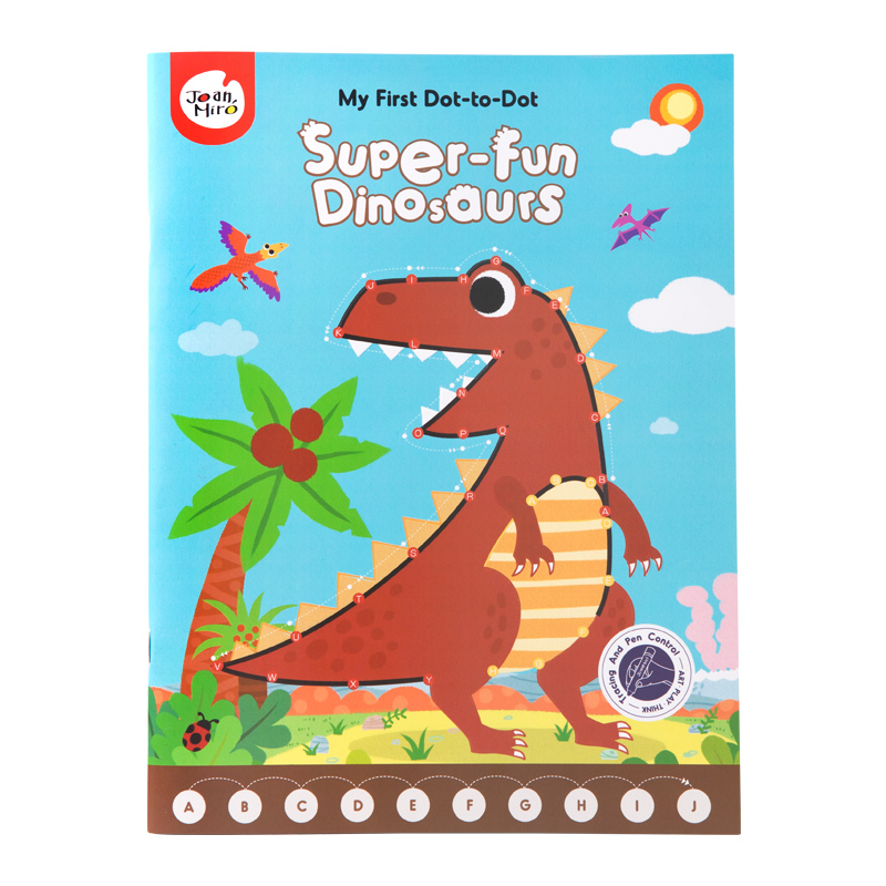 涂色本画册早教幼儿画画连线绘本宝宝幼儿园涂色画画本 有趣的恐龙
