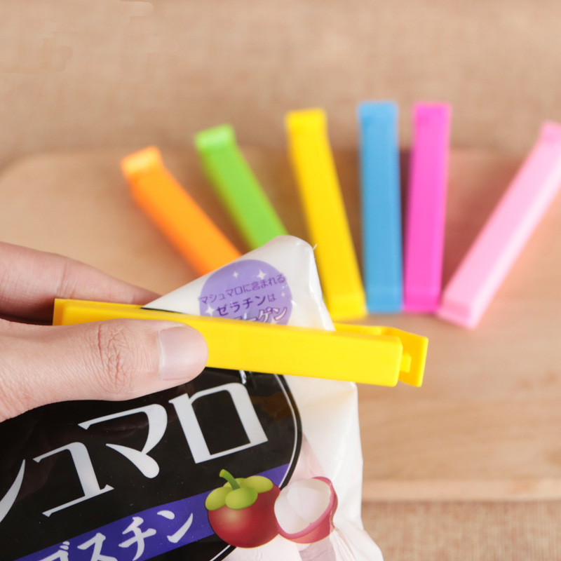 炫依酷封口夹6枚装厨房食品密封夹保鲜袋封袋夹塑料袋封口器