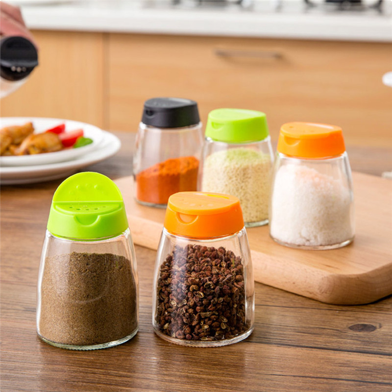 炫依酷双盖调料瓶双口烧烤调味罐调料罐厨房调味瓶胡椒粉瓶可调节 两