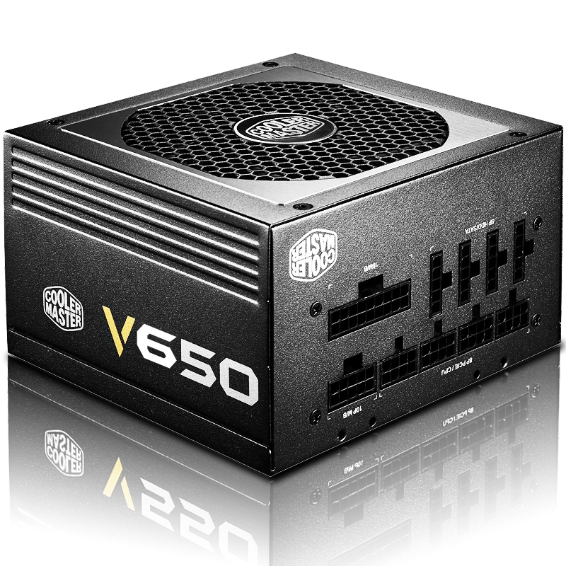 酷冷至尊（CoolerMaster）额定650W V650电脑电源（80Plus金牌/全模组/全日系电容/质保五年/台式机电源）
