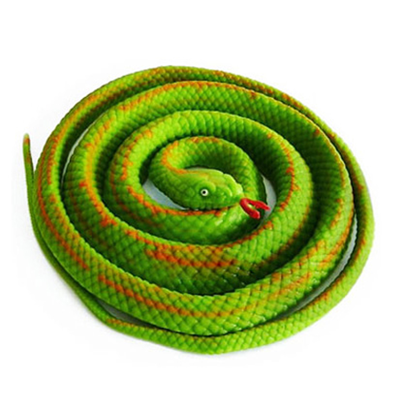 蛇假蛇真实整蛊道具生日惊喜人礼物儿童玩具男女孩 绿色(很软的蛇)tpr