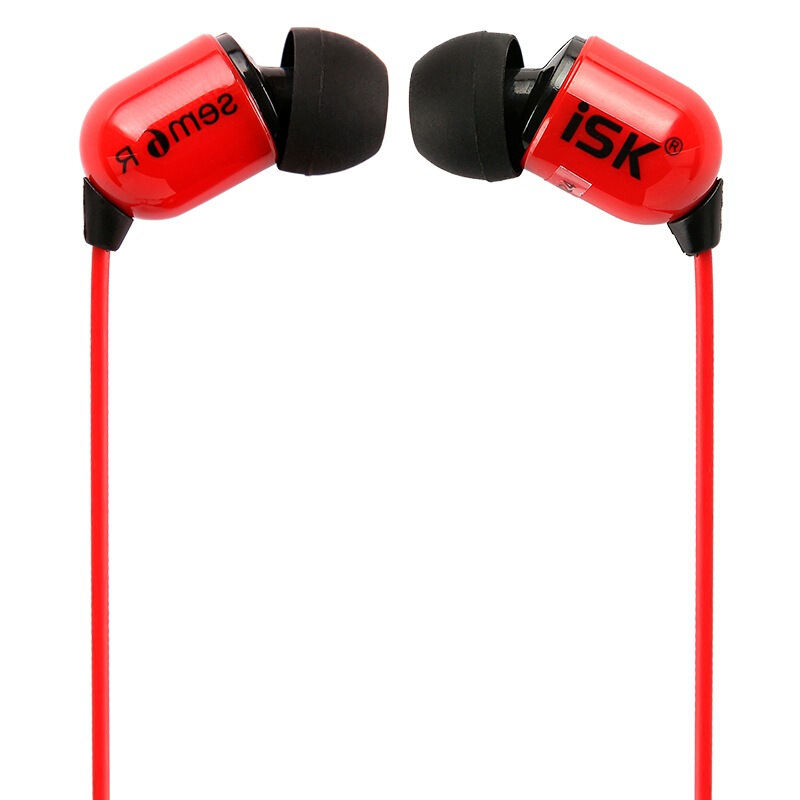 iSK SEM6 入耳式有线监听耳塞 高保真HIFI小耳机 K歌/游戏/音乐/ASMR耳机 苹果华为小米手机电脑声卡通用红色