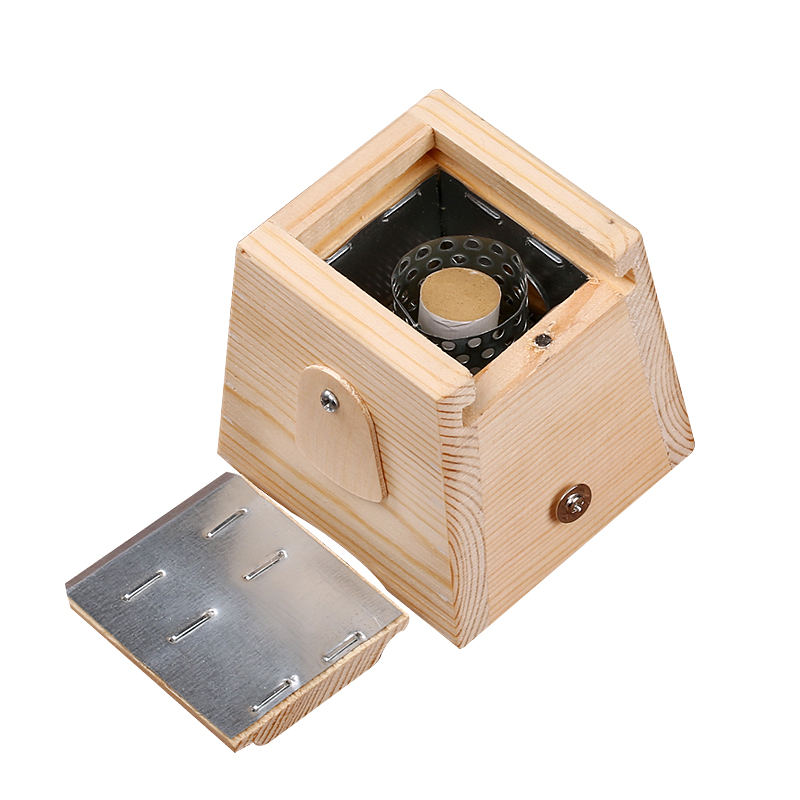 赫晨 松木单柱单格小艾灸盒 艾绒艾柱专用温灸器具 单柱木制艾灸盒(小