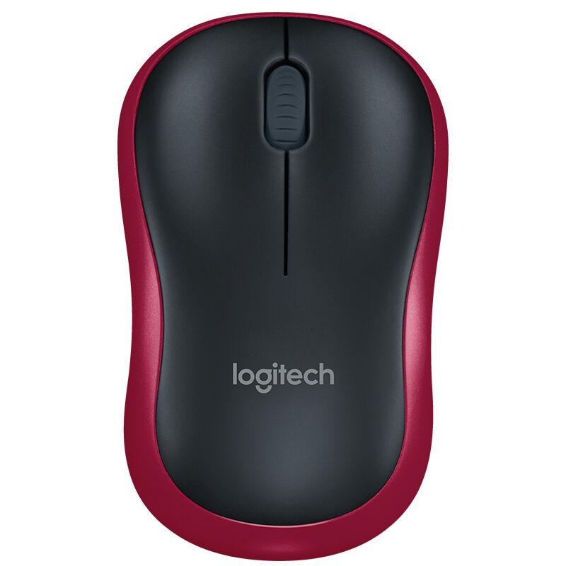 罗技（Logitech） M185小巧办公家用鼠标 笔记本台式机电脑光无线鼠标2.4GHz 多色可选 红边