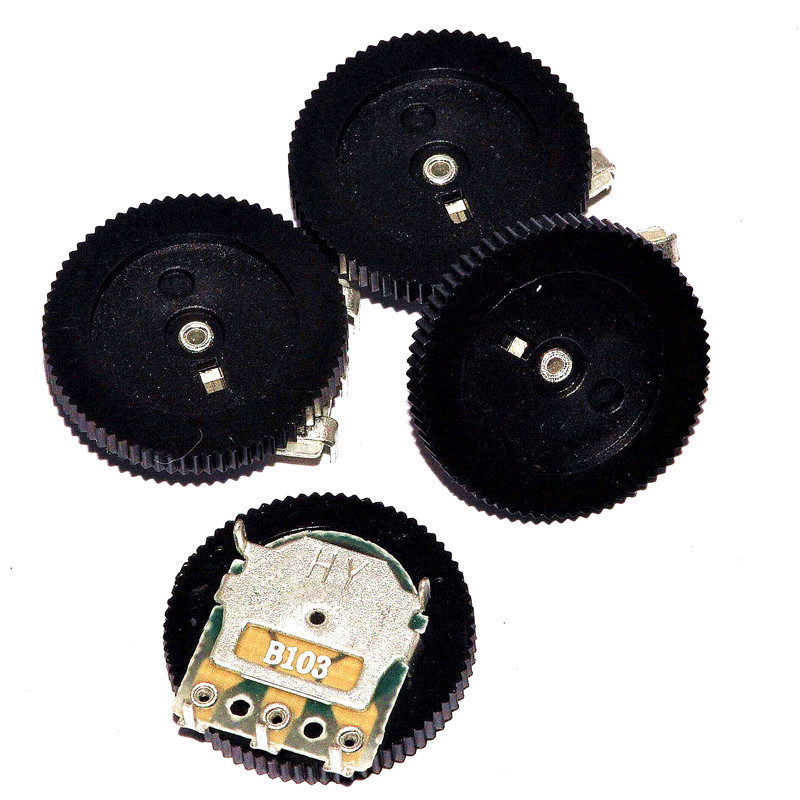 taotimeclub 单联齿轮电位器 10k 16*2mm 3脚 拨盘电位器