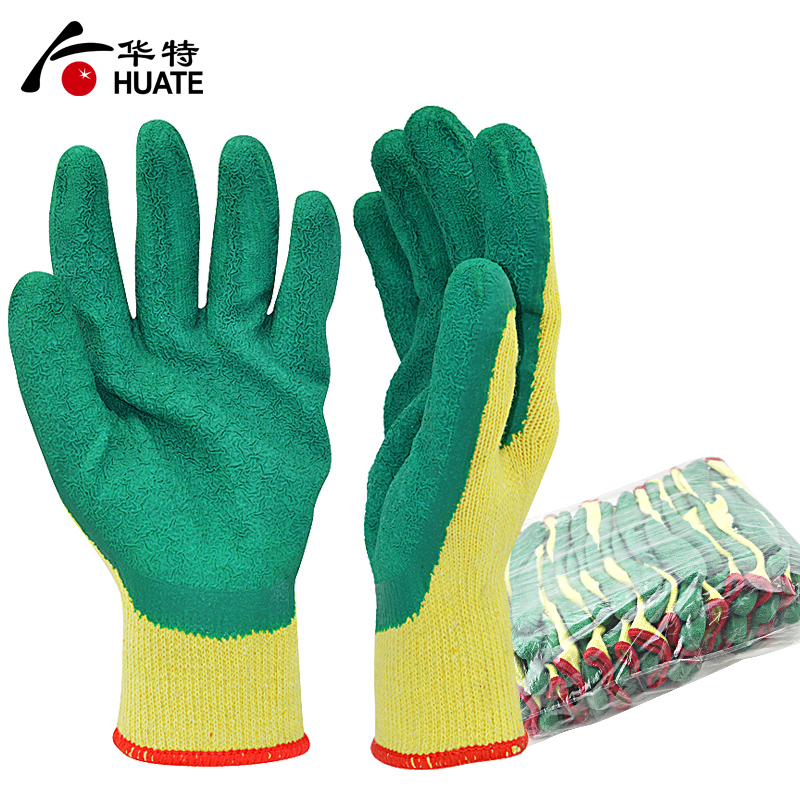 掌心防水 常背透气 抗撕裂 作业防护劳保手套 绿色涂层 12双价格