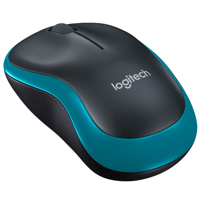 罗技（Logitech） M185小巧办公家用鼠标 笔记本台式机电脑光无线鼠标2.4GHz 多色可选 蓝边