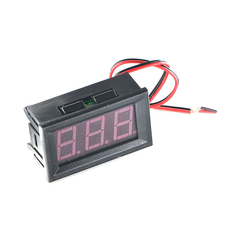 taotimeclub 两线dc5v-120v直流数显电压表数字电压表头 电动车表头