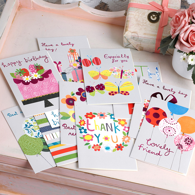 成田(narita) 烫金可爱迷你祝福贺卡 卡片 生日卡 万用卡 感谢卡1611