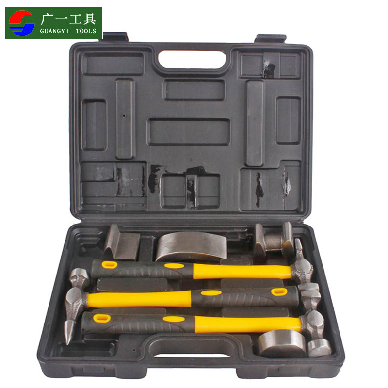 广一 7件套汽车钣金锤  汽车修复钣金锤 凹面修复多功能沙板锤 锤子