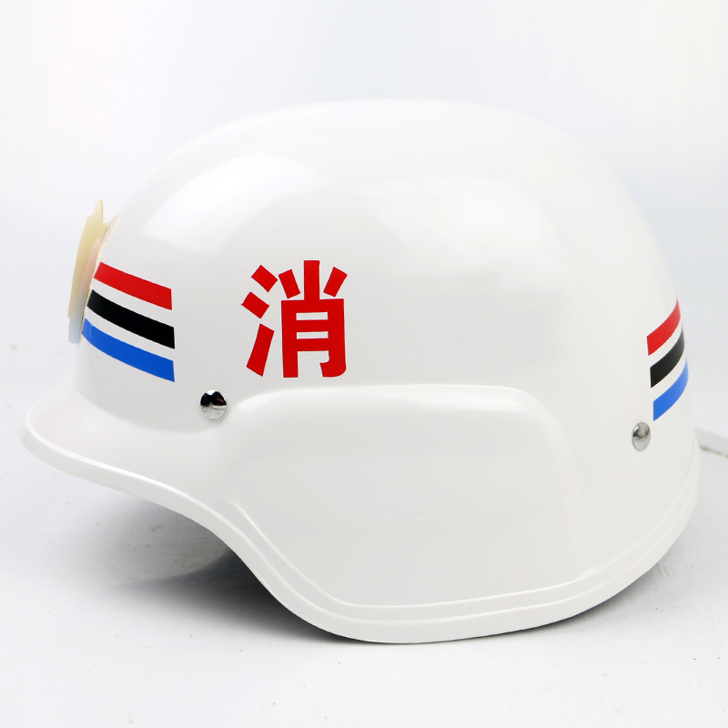 纠察头盔m88德式头盔执勤务头盔安全防护防暴头盔 白色头盔 徽 字