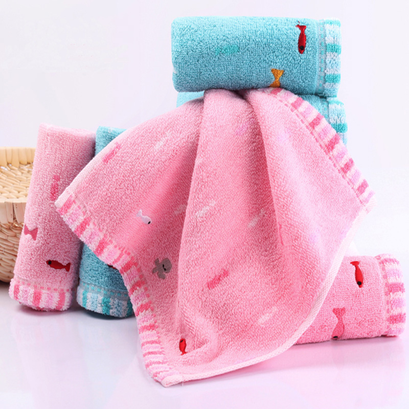 金号毛巾纯棉加厚小方巾擦汗巾儿童毛巾口水巾柔软吸水幼儿园1条装