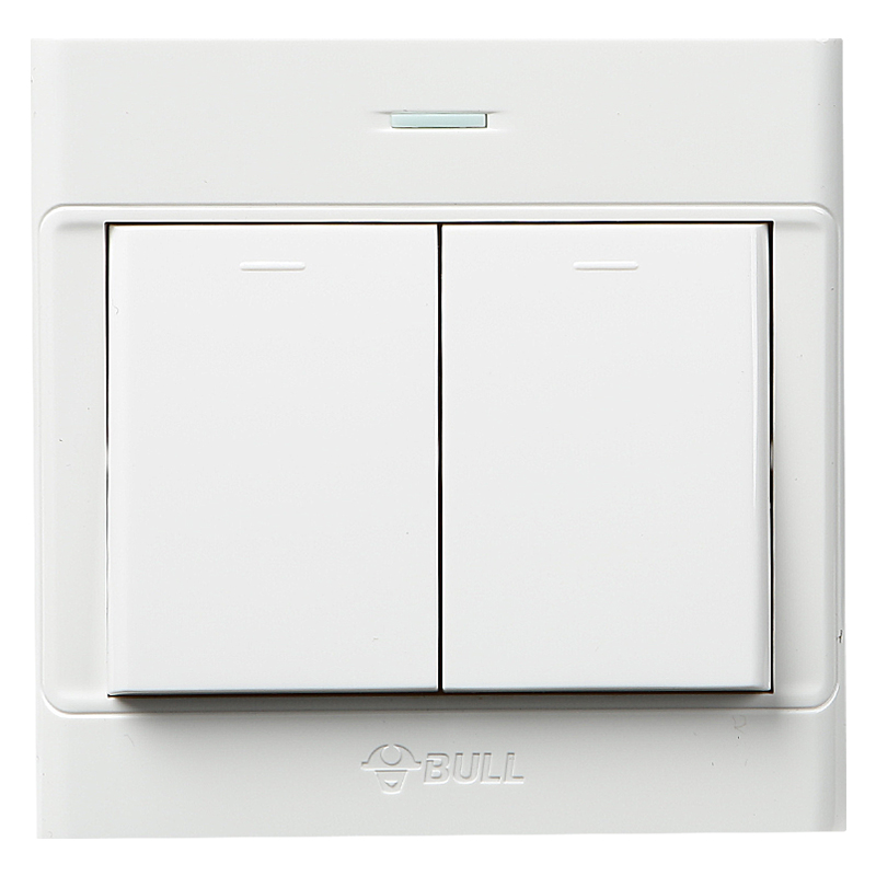 公牛(BULL) 明装开关插座 G09系列 二开单控开关 86型插座面板 G09K211Y