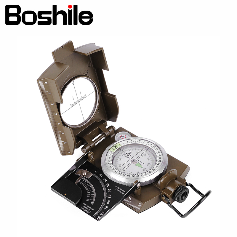 博视乐（Boshile）指南针户外地质罗盘仪导向指北针带荧光旅游探险金属外壳 K4074