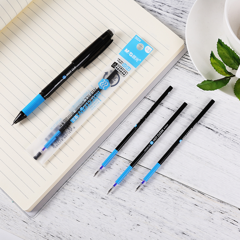 晨光M&G文具0.5mm晶蓝色热可擦中性笔芯子弹头签字笔替芯同款笔芯一起卖吧？