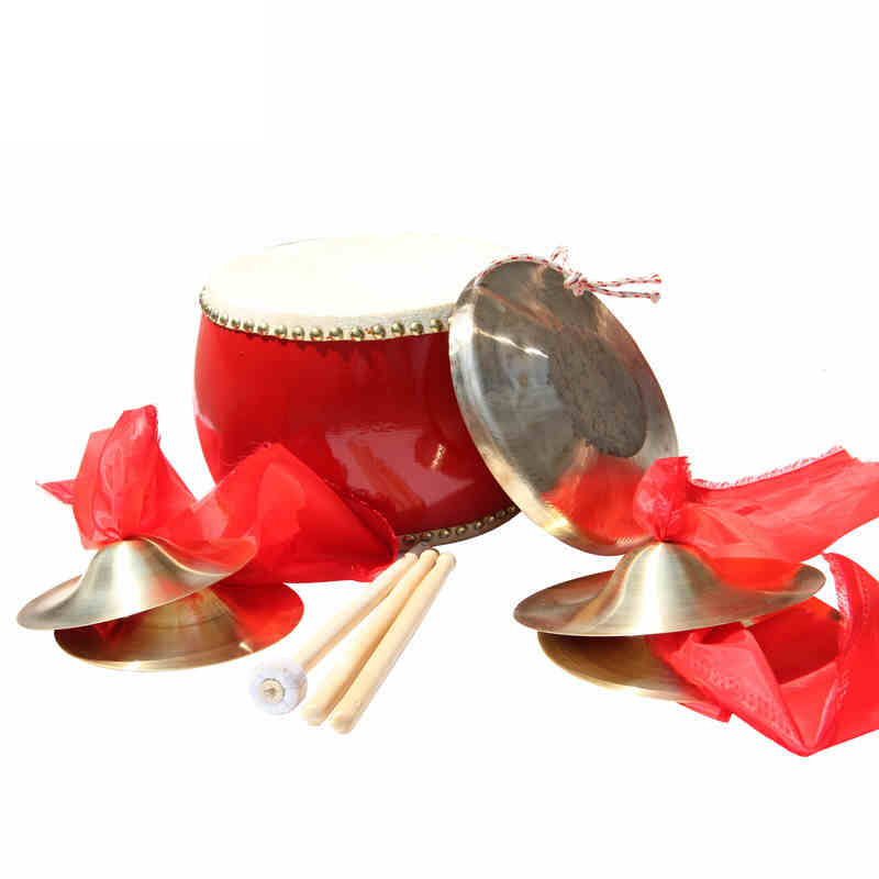 奇宝居   多场合三句半道具 演乐器鼓锣铜镲 4件套