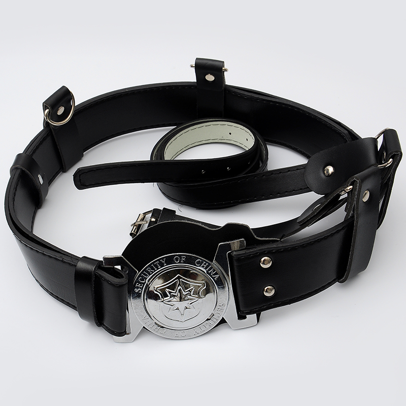 保安执勤腰带皮带 斜跨外三角带 巡逻安保装备器材用品 黑色