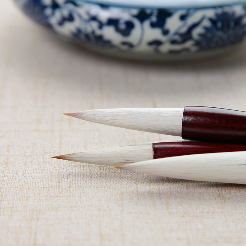御品宣精品兼毫套笔（四支装可单选）狼毫羊毫兼毫毛笔套装红木笔杆书法国画专业入门用安徽宣笔 兼毫套装 大笔盒装