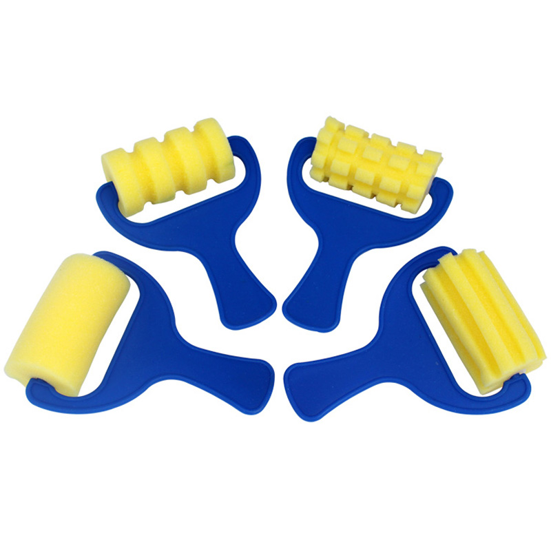 与同 儿童绘画涂鸦工具海绵画刷笔刷 幼儿园diy印章美劳材料 滚筒滚轮