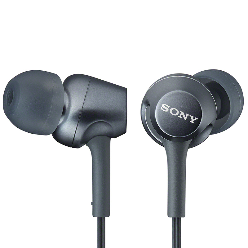 索尼（SONY） MDR-EX255AP 耳机入耳式有线带麦立体声手机通话高音质 黑色