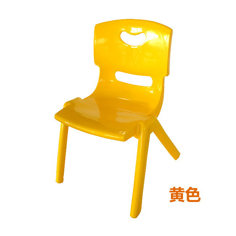 佰尔斯（BAIERSI）儿童椅靠背椅幼儿园椅子环保课桌椅板凳加厚塑料椅子 黄色（2张起售）