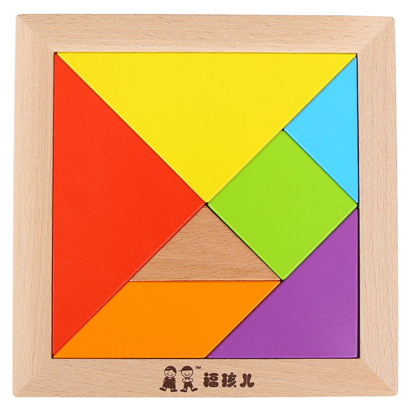 福孩儿七巧板智力拼图二一年级下册小学生用幼儿园数学教具儿童益智