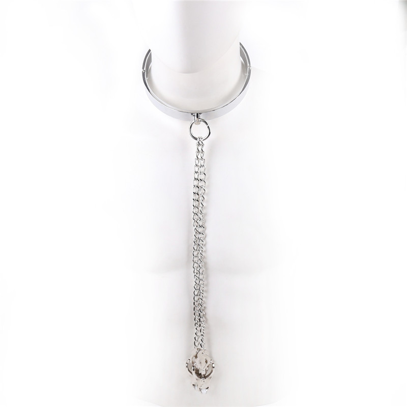 桃色缘 金属刑具 不锈钢乳夹牵引链项圈狗链颈套 sm夫妻情趣用品男