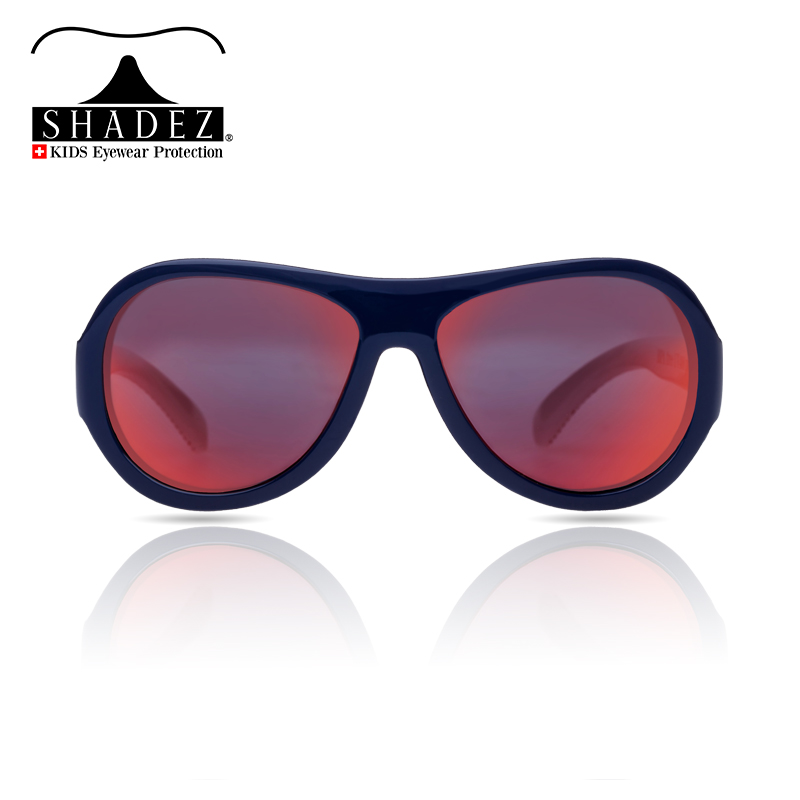 瑞士shadez 视得姿 儿童太阳镜 防晒墨镜太阳镜 时尚进口防紫外线 设计款 3-15岁 3-7岁 鲸鱼条纹蓝 SHZ43