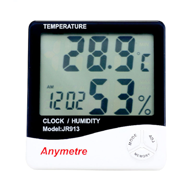 美德时jr913室内温度计家用电子温湿度计高精度实验室温湿度表 英文版