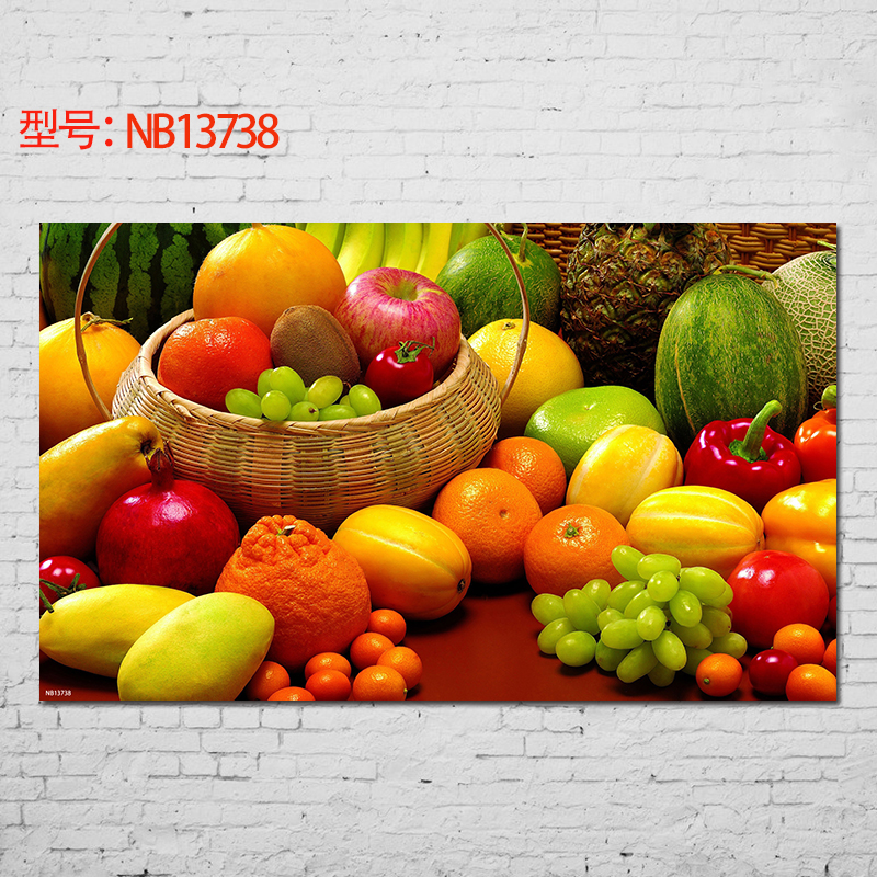 居梦坞 水果店铺蔬菜水果画现代海报装饰画水果店壁画餐厅厨房墙贴 NB13738 50*30cm