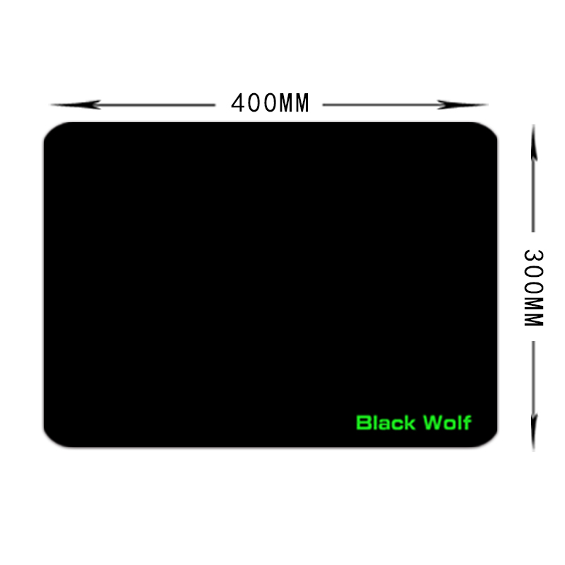黑狼（Black Wolf）鼠标垫超大号埃罗芒阿老师可爱女生二次元网吧游戏防滑定制定做键盘垫 锁边Blackwolf(400*300*3MM) 300x400x3mm