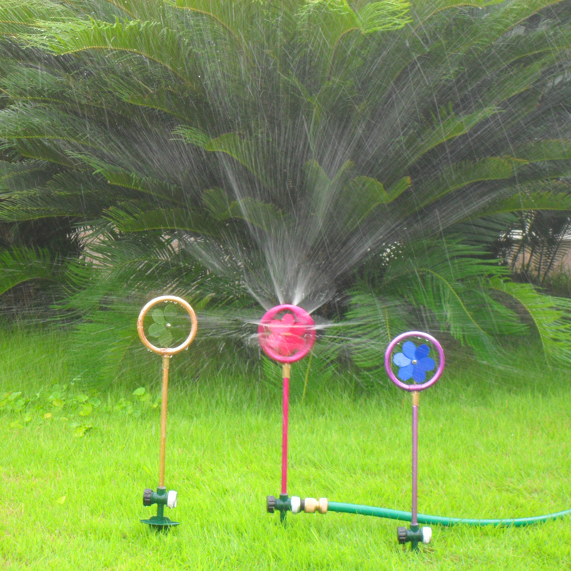 园艺花园庭院自动园林灌溉洒水器草坪浇灌喷淋 自 (风车洒水器) 铜