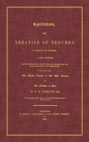 【预订】lyttleton, his treatise of tenures, in