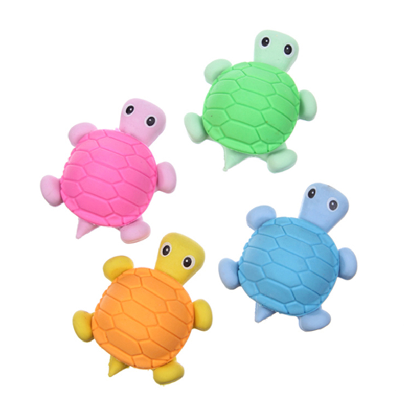 小清新卡通可爱彩色乌龟橡皮擦25g 颜色随机1个
