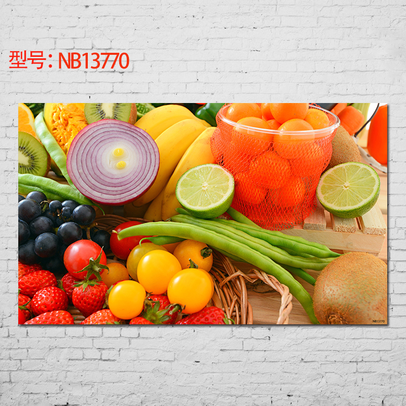 新鲜水果蔬菜海报店铺贴画壁画海报餐厅壁画 墙画海报墙贴客厅背景墙