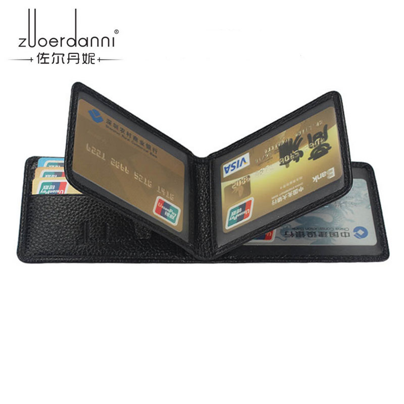 佐尔丹妮 驾驶证皮套男女驾照皮夹头层牛皮多卡位行驶证套四折卡包名片夹 A216黑色