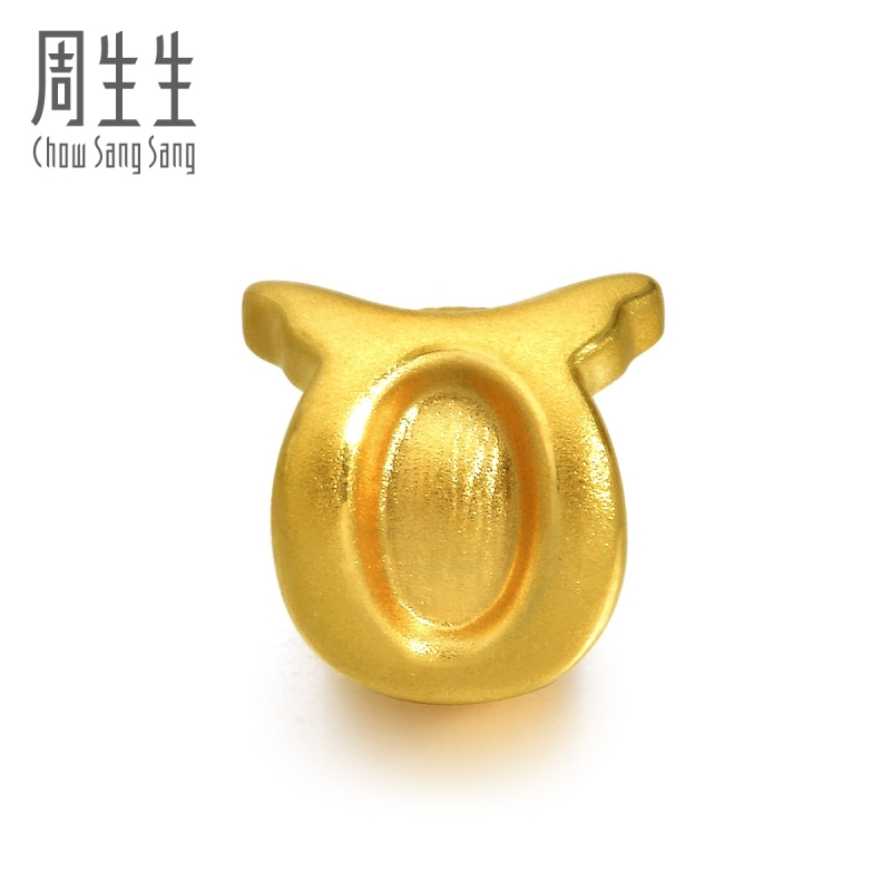 周生生 足金charme串珠星座系列黄金转运珠金珠男女手串 单颗 定价