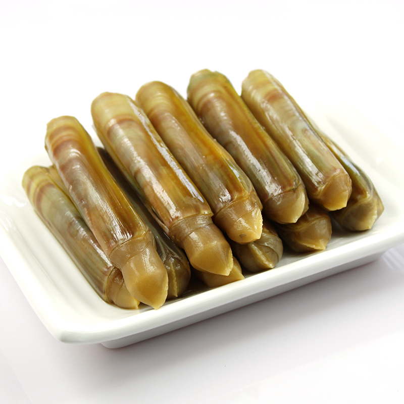 【活鲜】三座海 大蛏子 鲜活烟台大竹蛏子王竹节蛏 500g 3-5只 海鲜